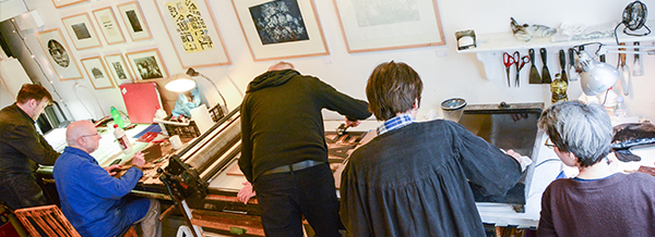 Cours de gravure à l'atelier Bo Halbirk